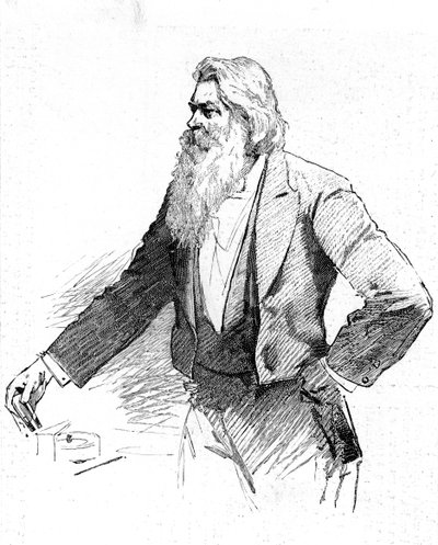 Joseph Wilson Swan, physicien et chimiste britannique, démontrant l