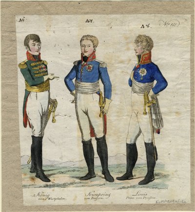 Jérôme Bonaparte, Roi de Westphalie, Prince Louis Ferdinand de Prusse et Ludwig I de Bavière - Unbekannt