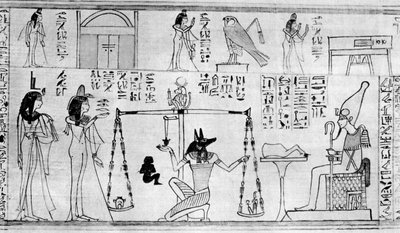 Jugement des morts, du Temple de Deir-el-Bahari, Égypte, vers 1025 av. J.-C. 1936 - Unbekannt