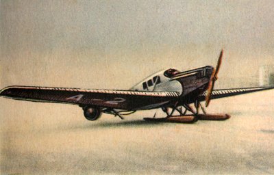Avion Junkers F13 L avec skis à neige, années 1920, 1932 - Unbekannt