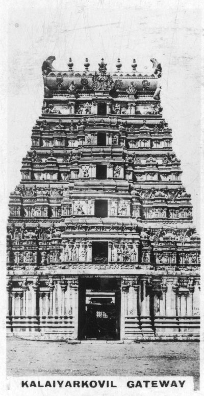 Porte de Kalaiyarkovil, Inde, vers 1925 - Unbekannt