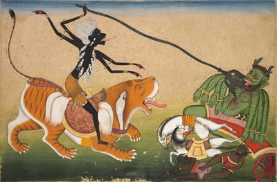 Kali attaquant Nisumbha, c. 1740 - Unbekannt