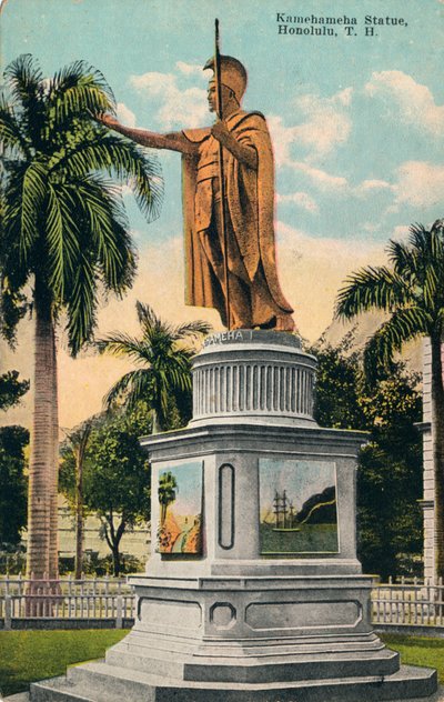 Statue de Kamehameha, Honolulu, Hawaï, vers 1920 - Unbekannt