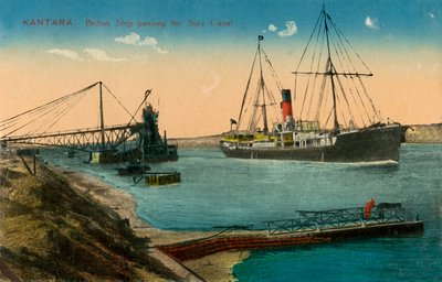 Kantara - Navire britannique passant le canal de Suez, c1918-c1939 - Unbekannt