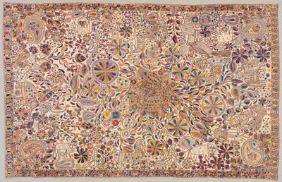 Kantha, couverture cérémoniale, 19e siècle - Unbekannt