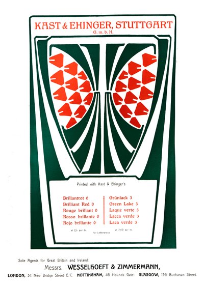 Publicité Kast & Ehinger, Stuttgart, 1909 - Unbekannt