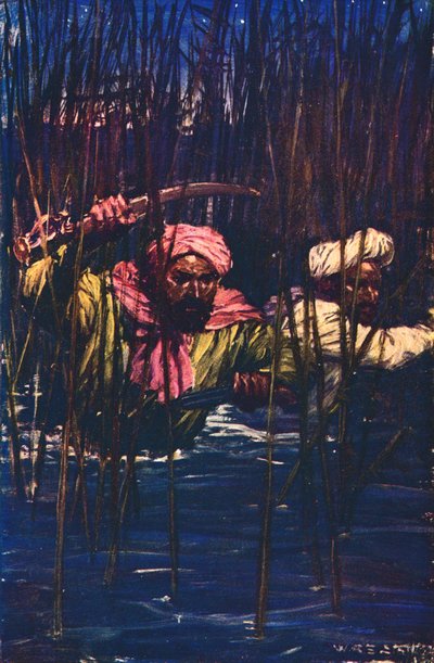 Kavanagh et Kunuji dans le marais, 1857 vers 1912 - Unbekannt