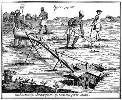 Khoikhois attrapant des taupes, Afrique du Sud, 18ème siècle, 1931 - Unbekannt