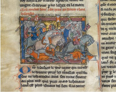 Le roi Arthur combattant les Saxons du Graal de Rochefoucauld - Unbekannt