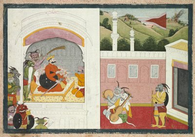 Le roi Bana écoutant de la musique dans sa cour, de la section Usha-Aniruddha d