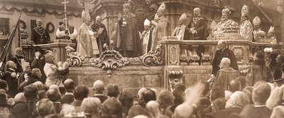 Le roi Charles IV prêtant serment de couronnement à Budapest le 30 décembre 1916, 1916 - Unbekannt