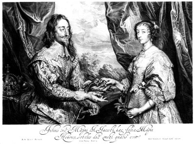 Le roi Charles Ier 1600-1649 et la reine Henriette Marie 1609-1669 - Unbekannt