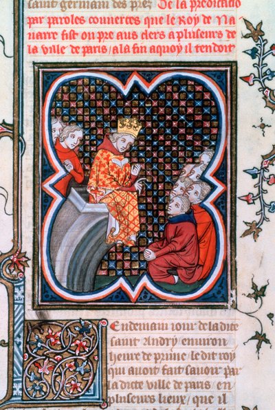 Le roi Charles de Navarre prêchant, 1375-1379 - Unbekannt