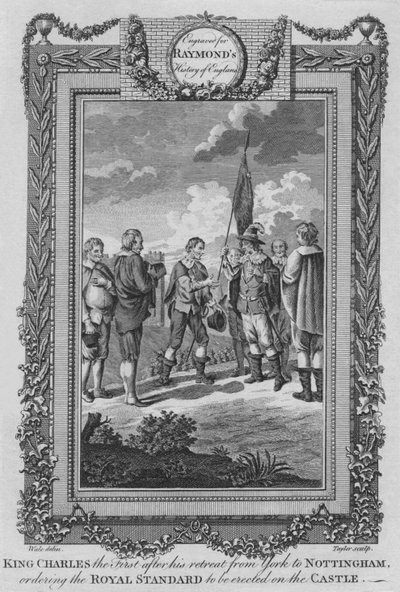 Le roi Charles Ier après sa retraite de York à Nottingham, vers 1787 - Unbekannt