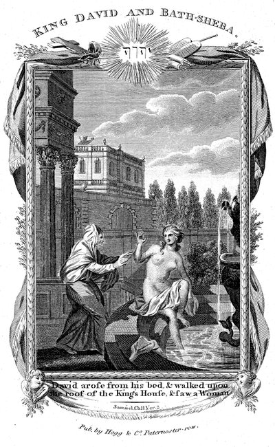 Le roi David regardant Bethsabée, vers 1804 - Unbekannt