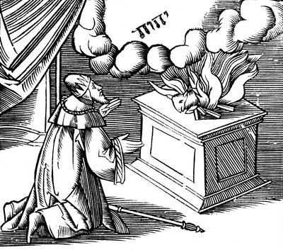 Le roi David faisant une offrande brûlée, XVIe siècle - Unbekannt