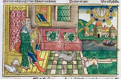 Le roi David jouant de la lyre - Unbekannt