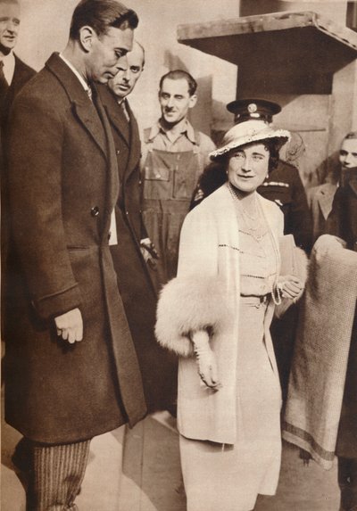 Le roi George VI et la reine Elizabeth quittant une répétition de leur couronnement, 1937 - Unbekannt
