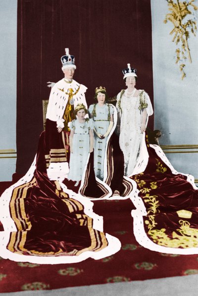 Le roi George VI et la reine Elizabeth le jour de leur couronnement, 1937 - Unbekannt