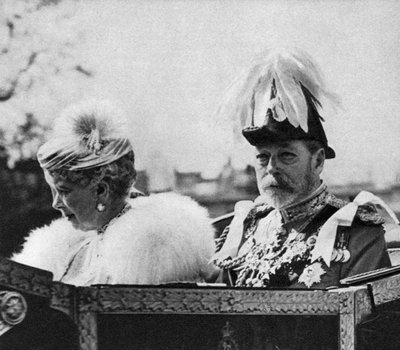 Le roi George V et la reine Mary en route vers la cathédrale St Paul, Jubilé d