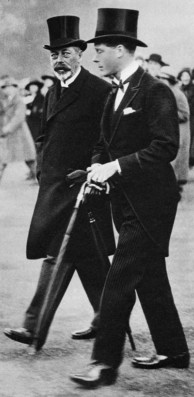 Le roi George V et son fils, le prince Edward, duc de Windsor, années 1930 - Unbekannt