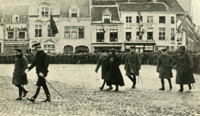 Le roi George V à Furnes, Belgique, Première Guerre mondiale, 4 décembre 1914, 1920 - Unbekannt