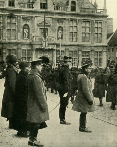 Le roi George V à Furnes, Belgique, Première Guerre mondiale, 4 décembre 1914, 1920 - Unbekannt