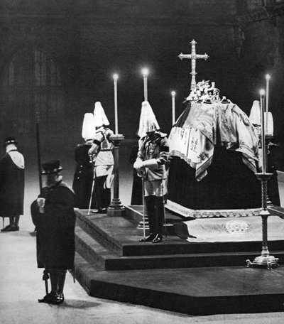 Le roi George V en état à Westminster Hall, Londres, janvier 1936 - Unbekannt