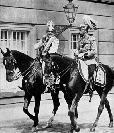 Le roi George V de Grande-Bretagne et le Kaiser Wilhelm II d