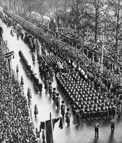 Procession funéraire du roi George V passant le long de Piccadilly, Londres, 28 janvier 1936 - Unbekannt