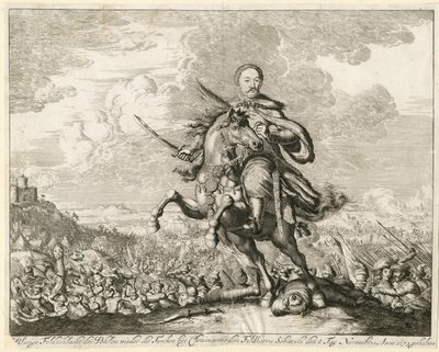 Le roi Jean III Sobieski à la bataille de Khotyn le 11 novembre 1673, 1673 - Unbekannt