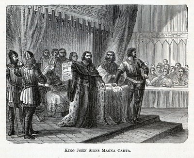 Le roi Jean signe la Magna Carta, 1882 - Unbekannt