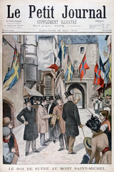 Le roi Oscar II de Suède visitant le Mont Saint-Michel, Normandie, France, 1902 - Unbekannt