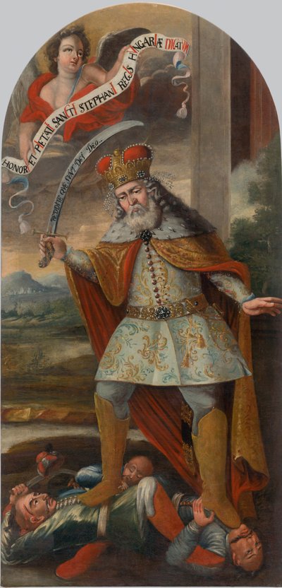 Le Roi Saint Étienne dans la bataille contre les Turcs, vers 1718-1719 - Unbekannt