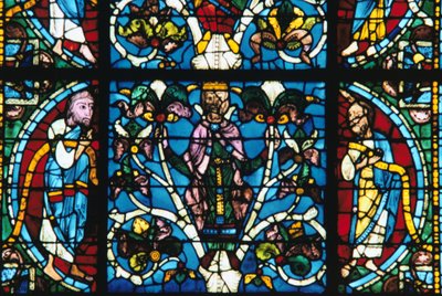 Roi Salomon, vitrail, cathédrale de Chartres, France, 1145-1155 - Unbekannt