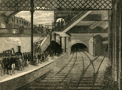 Station de métro Kings Cross en 1868, vers 1876 - Unbekannt