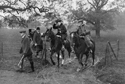 Rois Édouard VII du Royaume-Uni et Manuel II du Portugal chassant, 1909 - Unbekannt