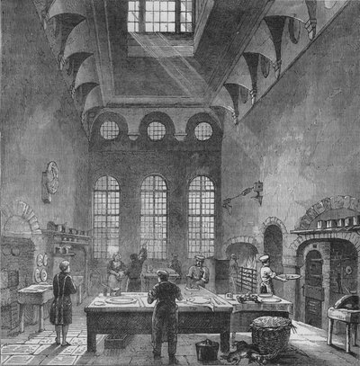 Cuisine du palais de St James, Westminster, Londres, à l