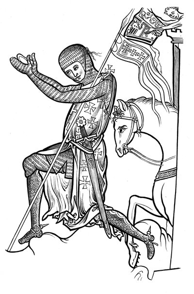 Chevalier en armure, fin du 13e siècle, 1892 - Unbekannt