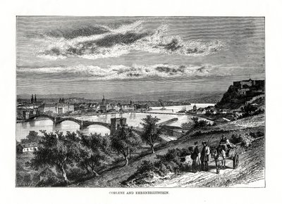 Koblenz et Festung Ehrenbreitstein, Allemagne, 1879 - Unbekannt