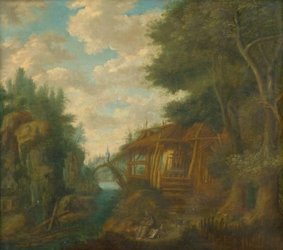 Paysage avec chaumière - Unbekannt