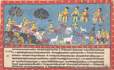Krishna, Balarama et les vachers... d