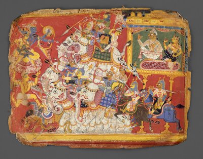 Krishna combat les armées du démon Naraka : Page d