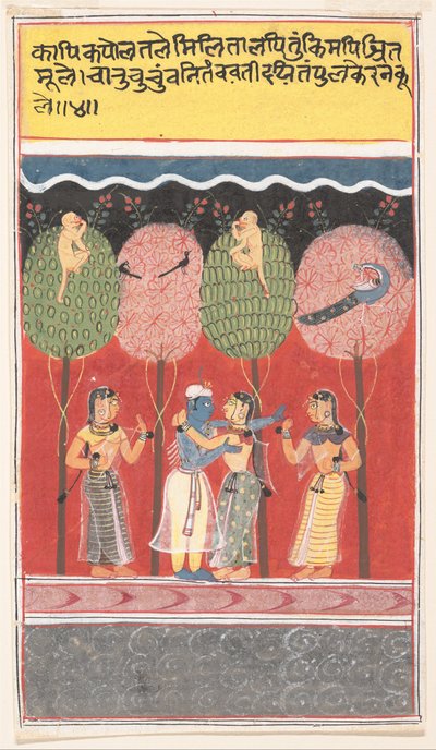 Krishna se réjouit avec les Gopis...d