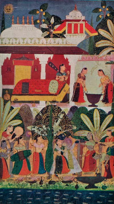 Krishna et les Gopis au festival de printemps, 17ème siècle, 1929 - Unbekannt