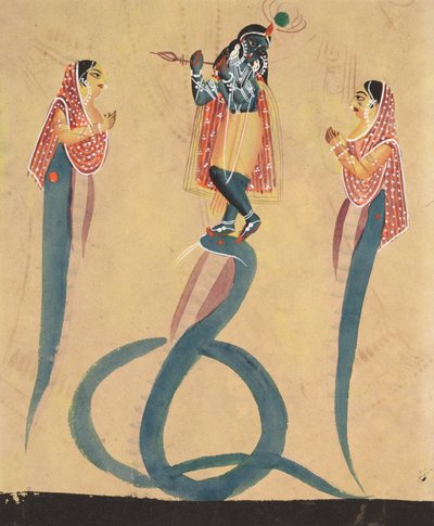 Krishna en tant que Kali adoré par Radha - Unbekannt