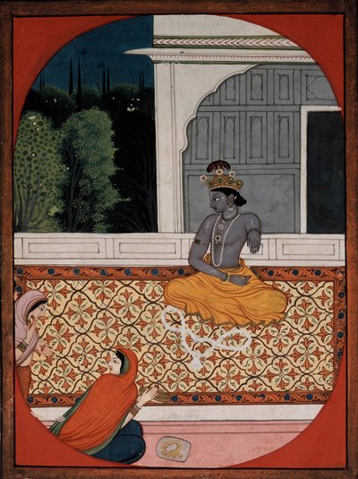 Krishna abandonne sa guirlande, vers 1800 - Unbekannt