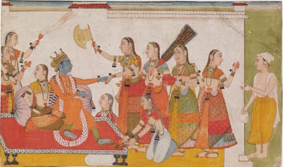 Krishna accueillant Sudama, d