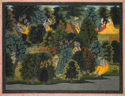 Le désir de Krishna pour Radha, du Gita Govinda de Jayadeva - Unbekannt