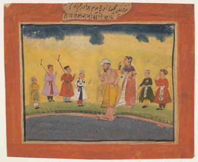 Les parents de Krishna le cherchent, vers 1615 - Unbekannt